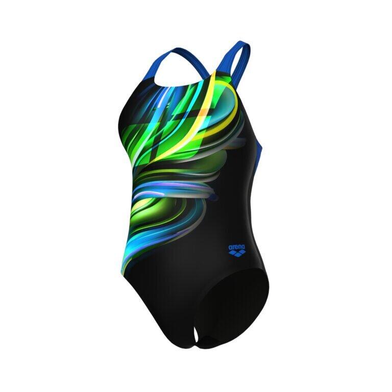 Damski kostium kąpielowy 1-częściowy Arena Bloom Pro Back