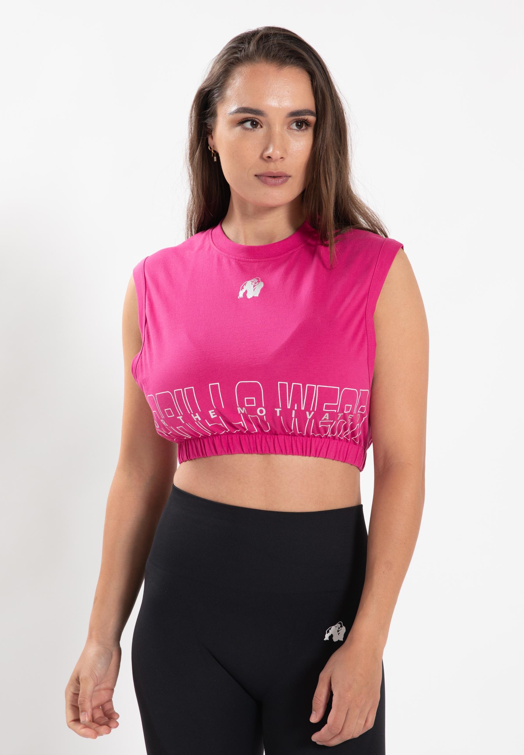Albion Duże rozmiary Crop Top - Różowy