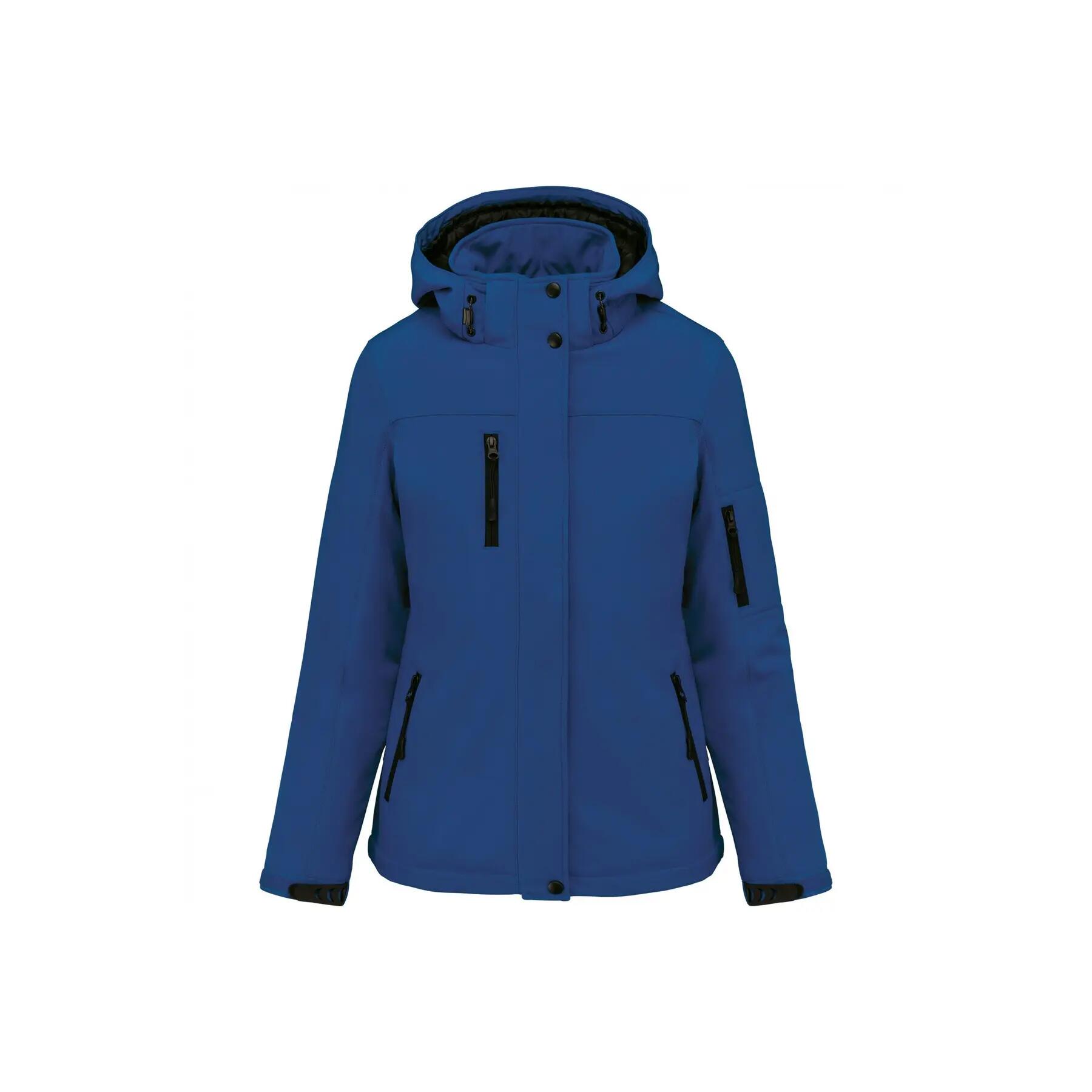 Kurtka damska z kapturem, ocieplana, softshell Kariban