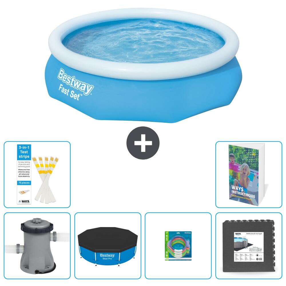 BESTWAY Basen Fast Set Okrągły - 305x76 cm - 7-częściowy S317