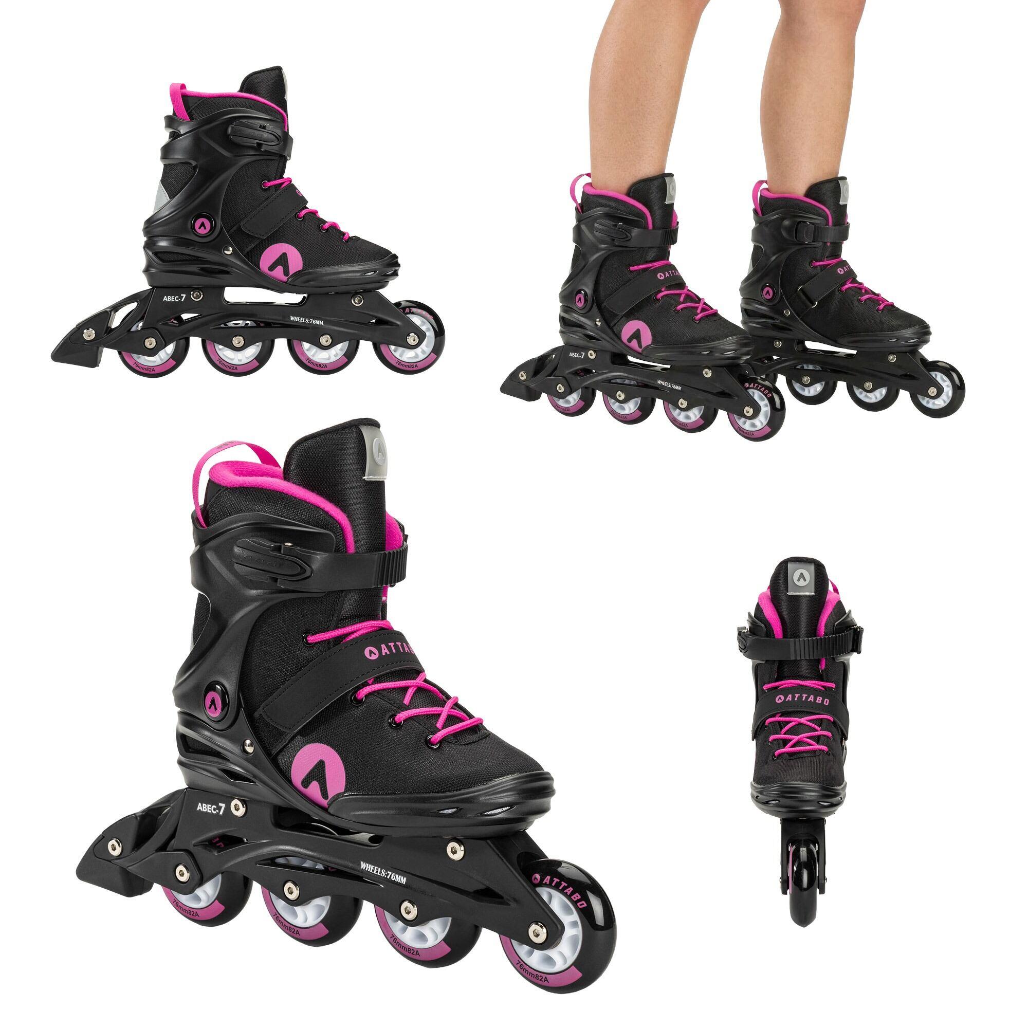 Rolki damskie ATTABO Cyclone Czarne Rekreacyjne ABEC-7 Koła 76mm 82A PU