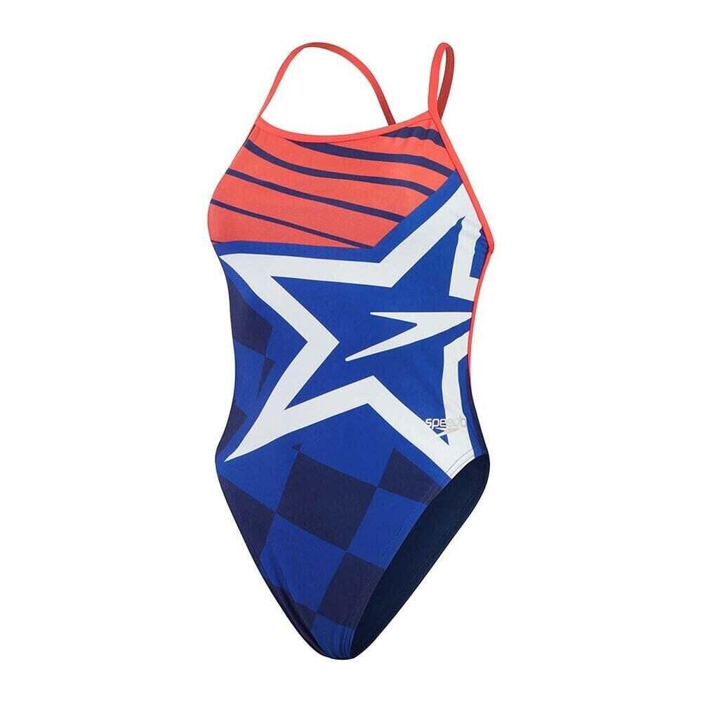 Damski kostium kąpielowy 1-częściowy Speedo Placem Dig Vback