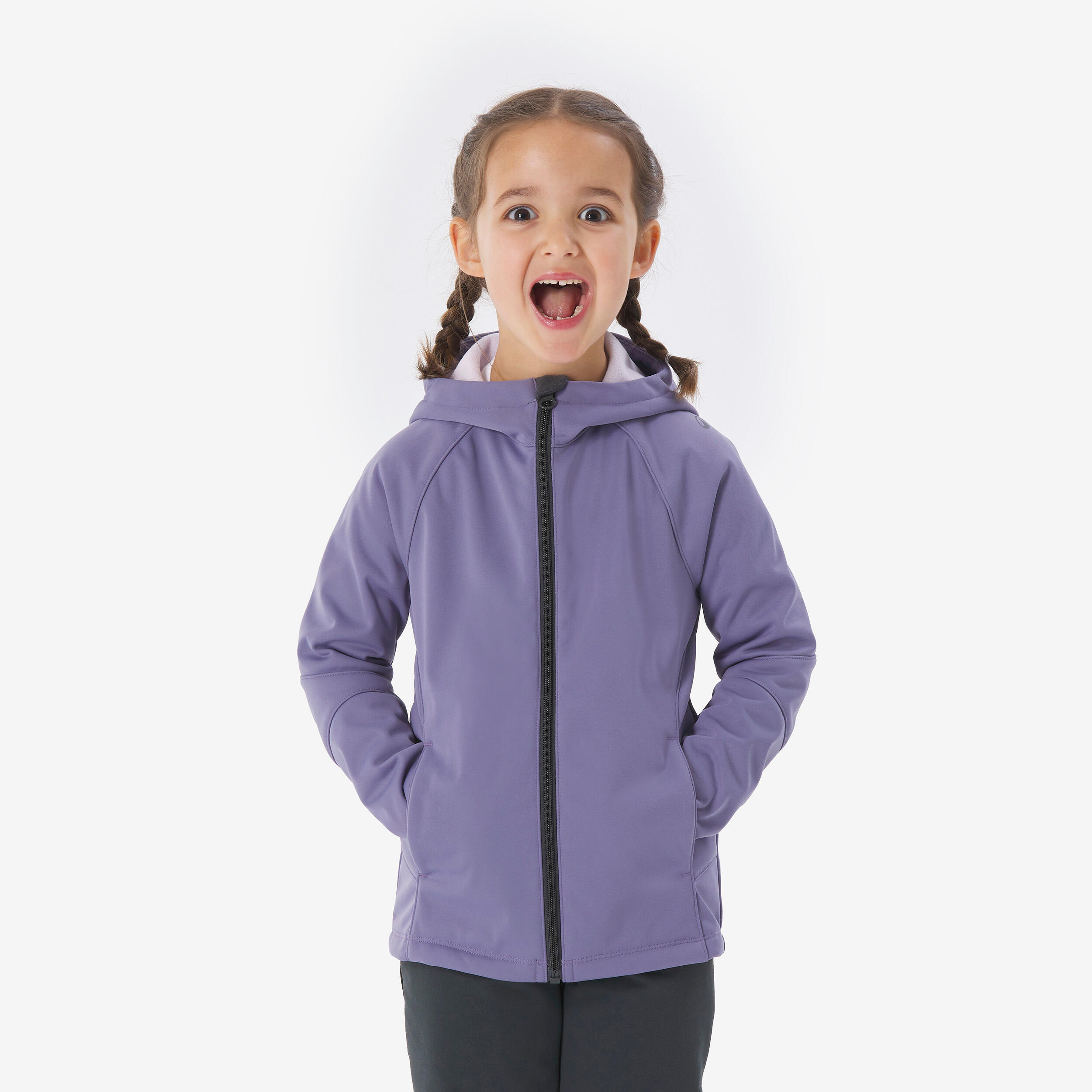 Kurtka softshell turystyczna dla dzieci Quechua MH900