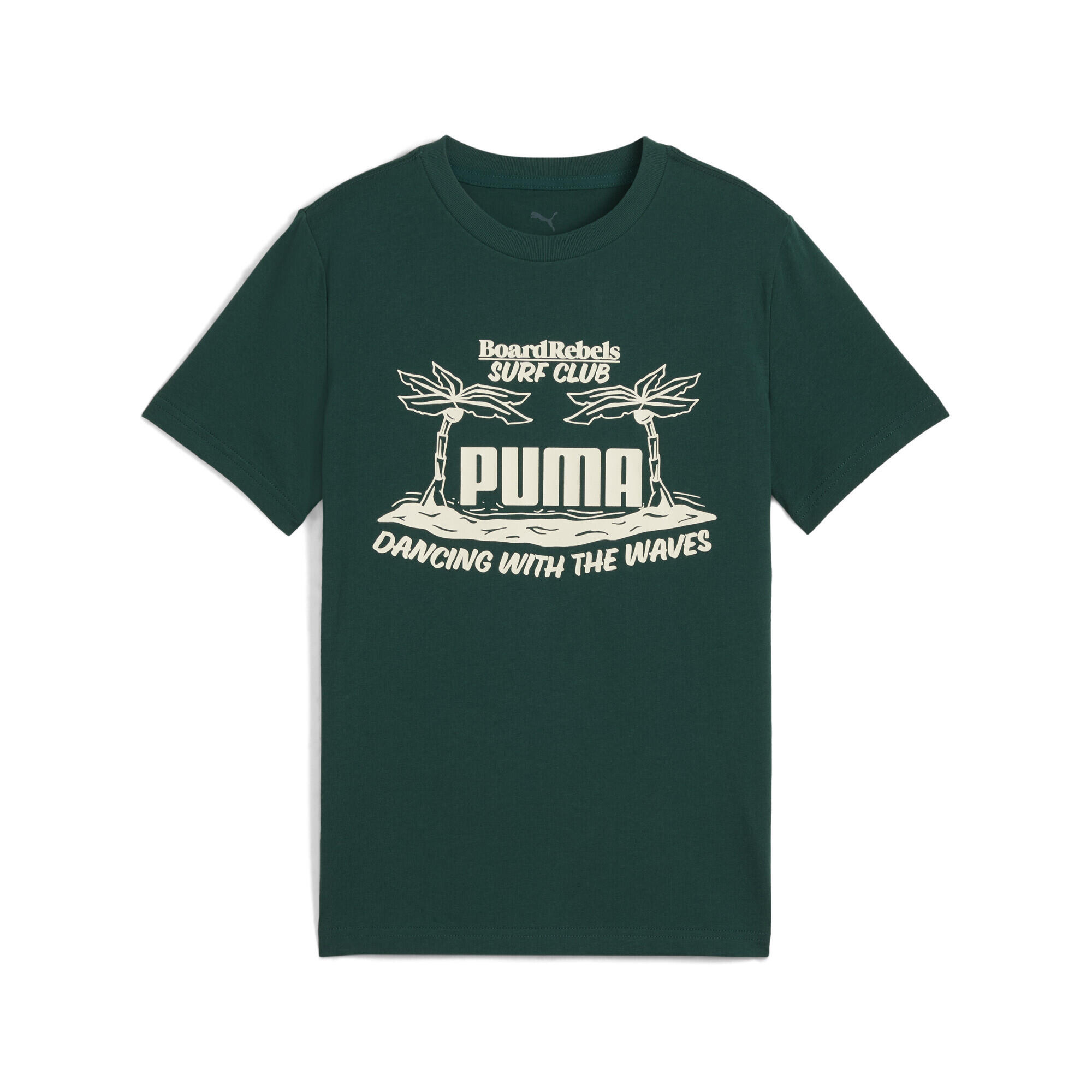 Młodzieżowa koszulka Mid 90s z grafiką PUMA Dark Myrtle Green