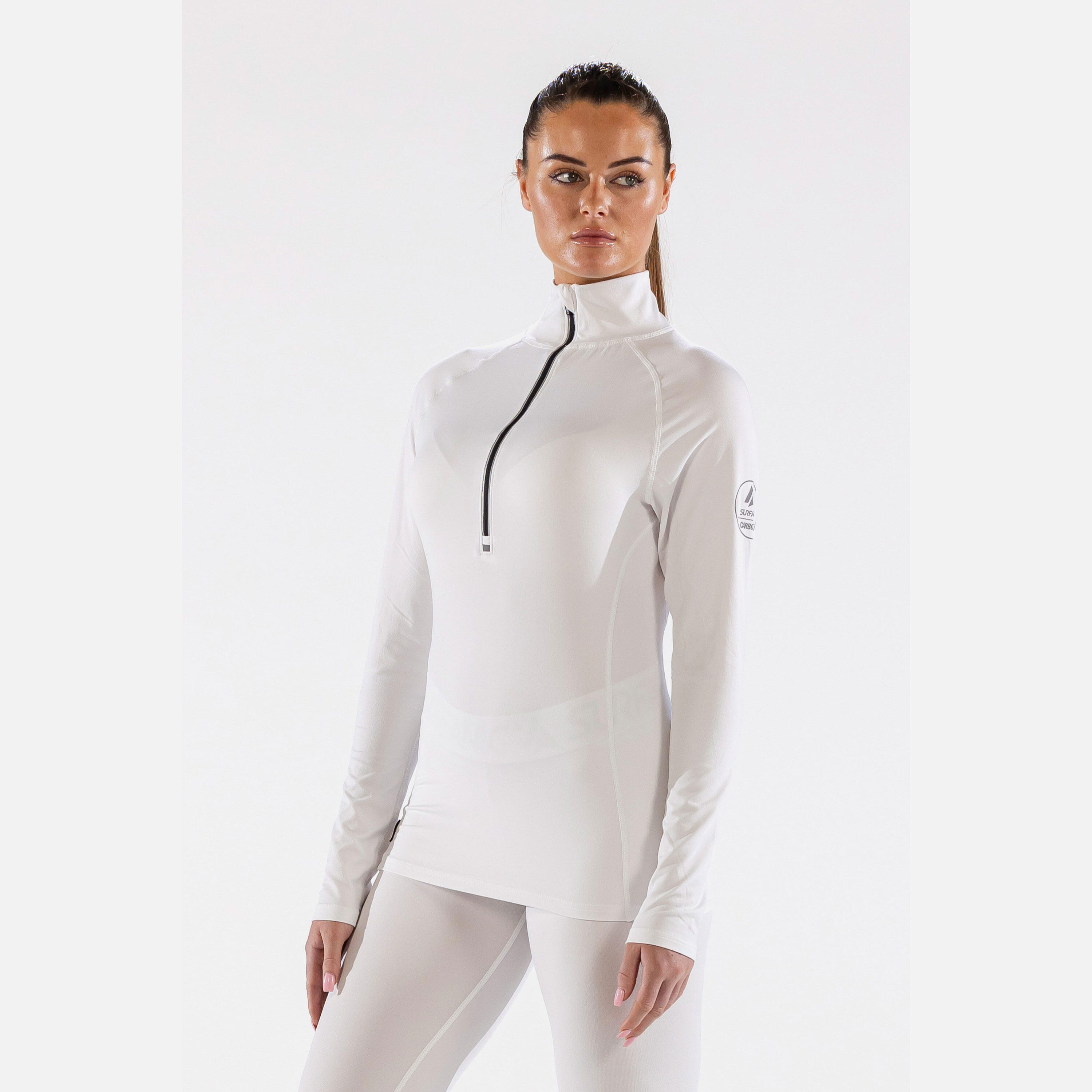 Surfanic Damska Bluza Termoaktywna Carbon Dri Koszulka z Zamkiem SWX2602-010