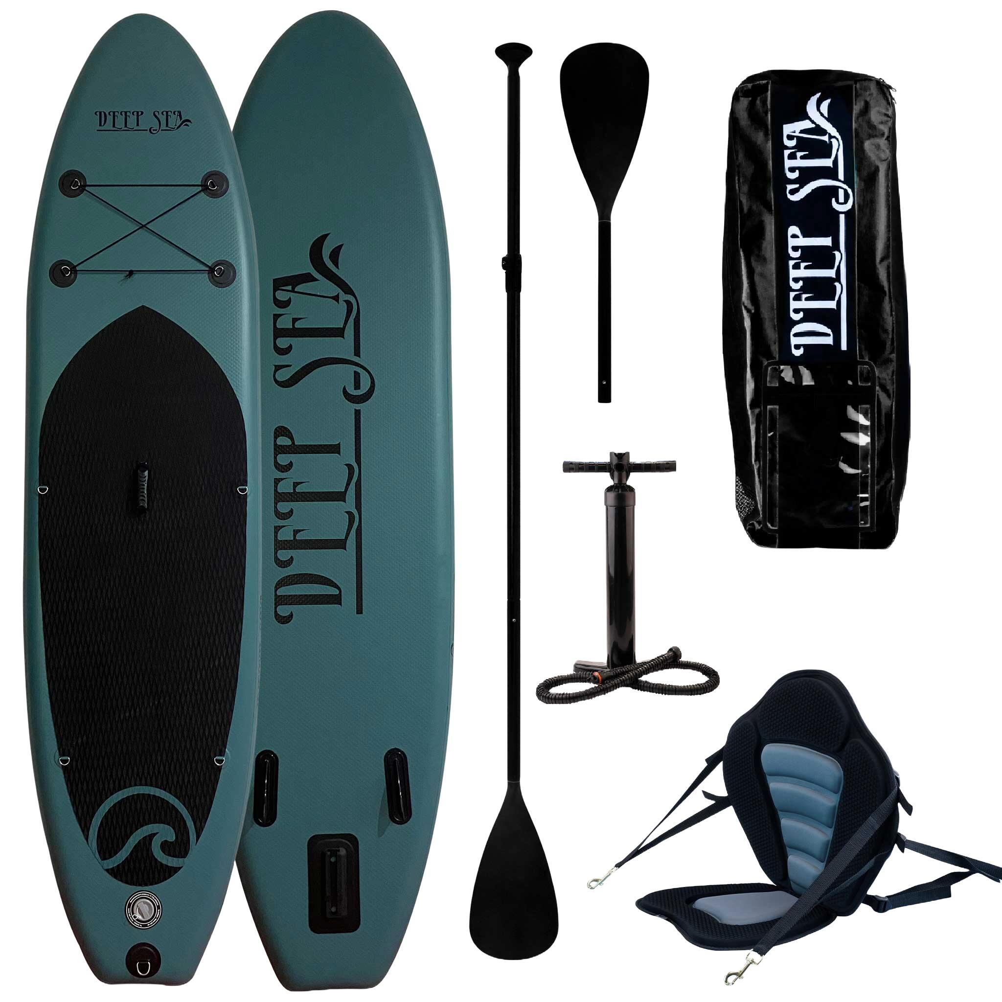Zestaw deska SUP Deep Sea z kajakiem pro 300cm, Zielony