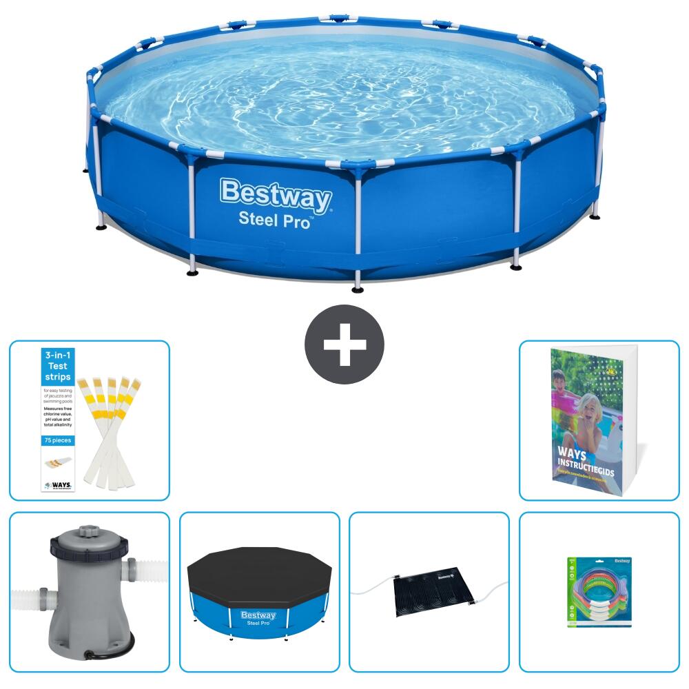 BESTWAY Basen Steel Pro Okrągły - 305x76 cm - 7-częściowy S211