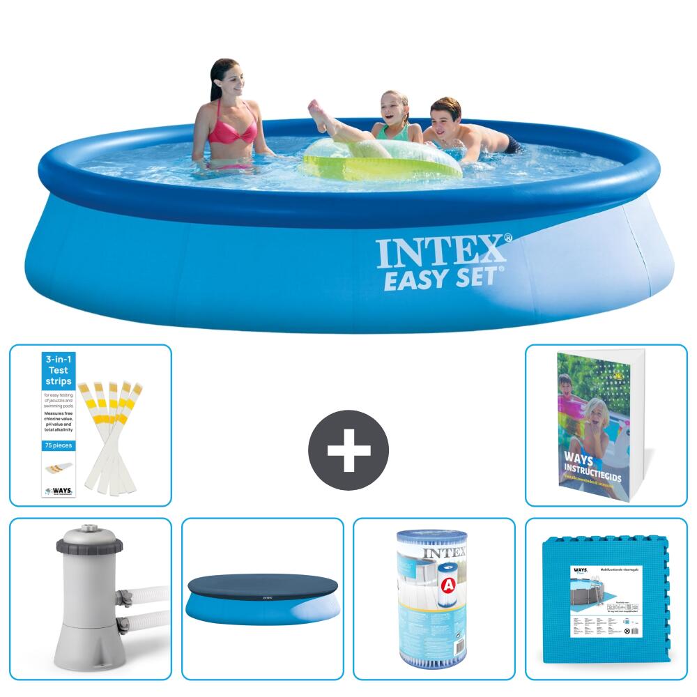 INTEX Basen Easy Set Okrągły - 396x84 cm - 7-częściowy S254