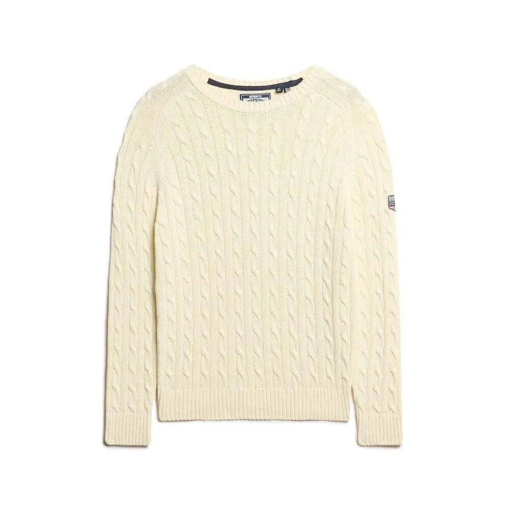 Sweter damski duży w splot warkoczowy Superdry
