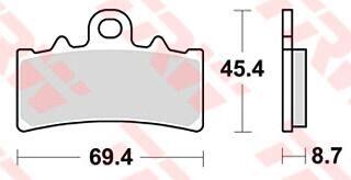 Klocki hamulcowe TRW MCB834 organiczne