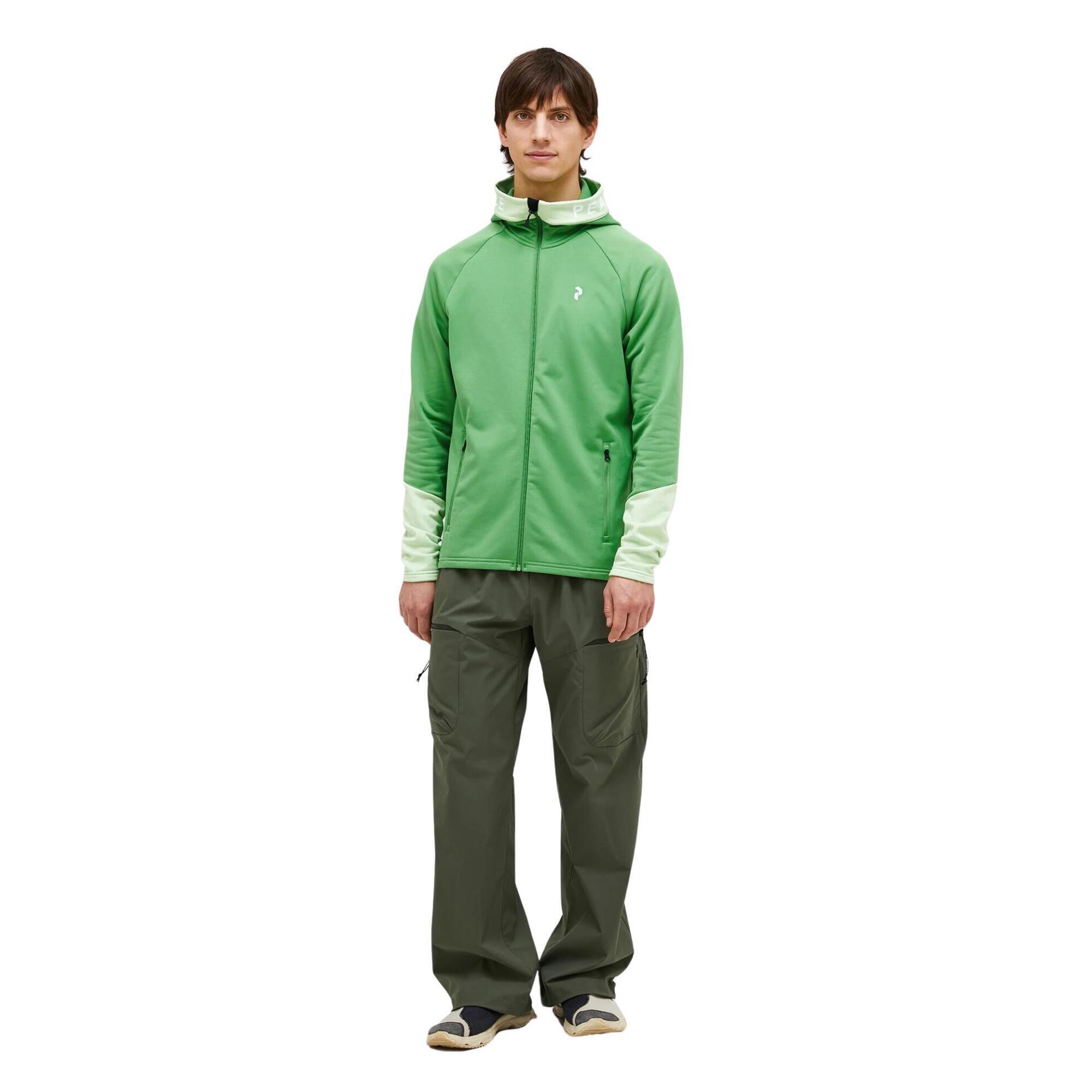 Bluza Peak Performance męska Rider Zip Hood zielona - XL