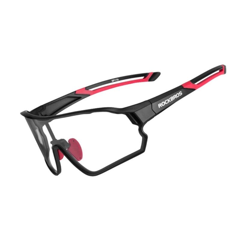 Rockbros 10135 okulary rowerowe fotochromowe UV400 - czarne i czerwone