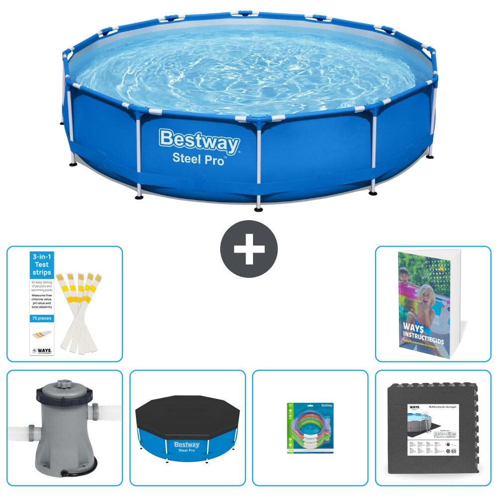 BESTWAY Basen Steel Pro Okrągły - 305x76 cm - 7-częściowy S317
