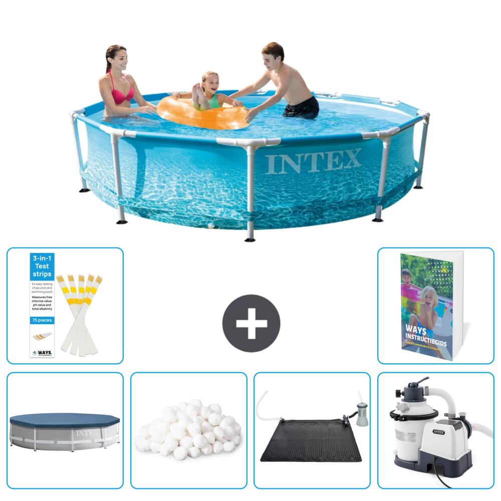 INTEX Basen ze stelażem Okrągły - 305x76 cm - 7-częściowy S12