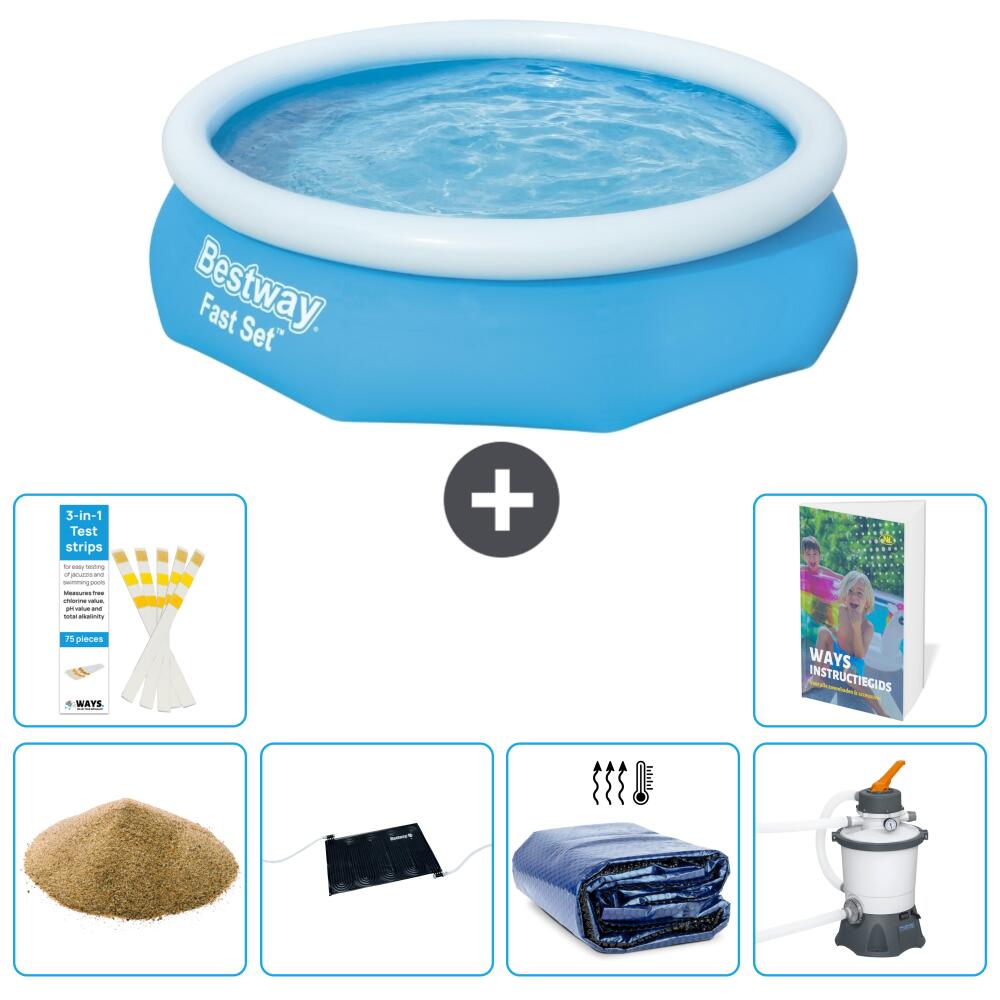 BESTWAY Basen Fast Set Okrągły - 305x76 cm - 7-częściowy S69