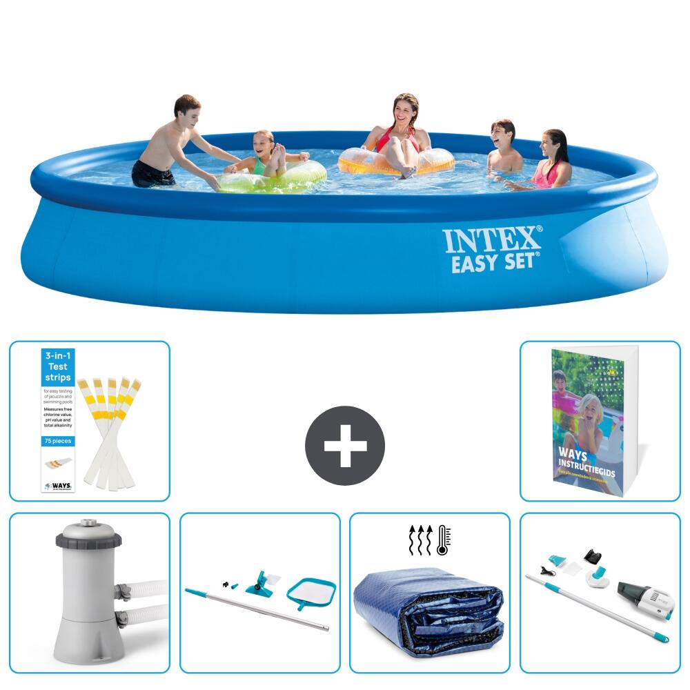 INTEX Basen Easy Set Okrągły - 457x84 cm - 7-częściowy S323