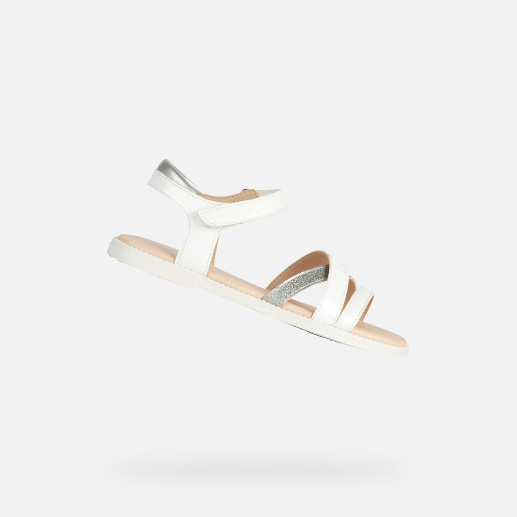 Sandały GEOX J SANDAL KARLY GIRL Biały