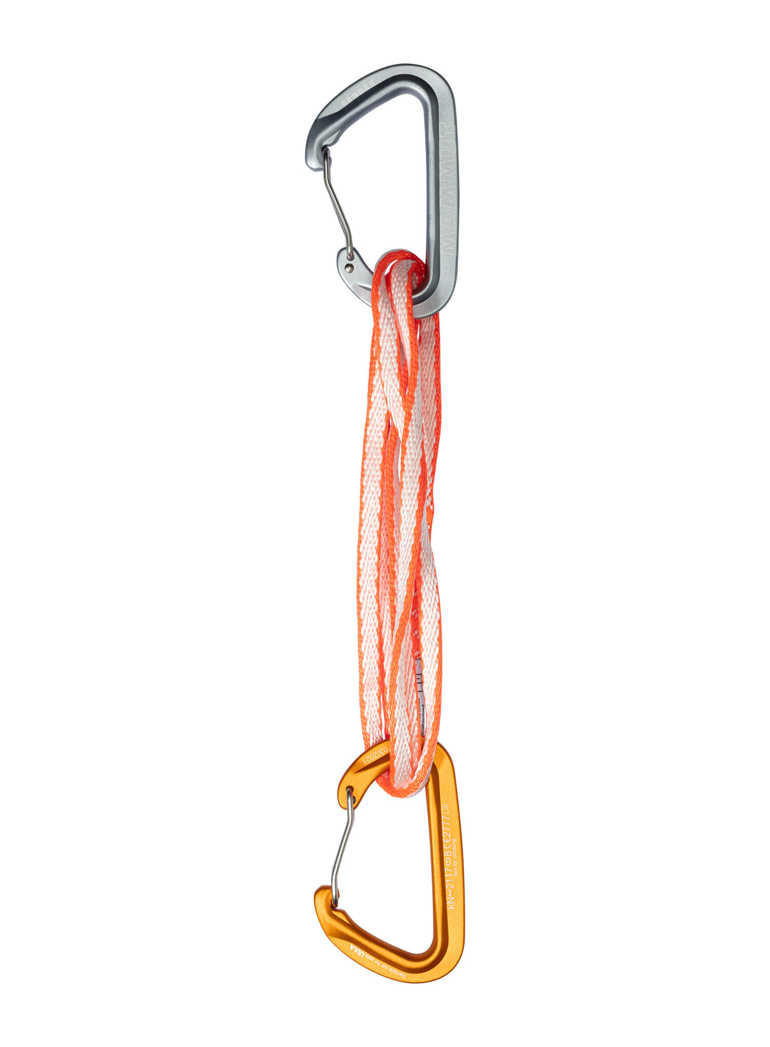 Ekspres wspinaczkowy Mammut Sender Wire 60 cm Quickdraw - light grey/gold