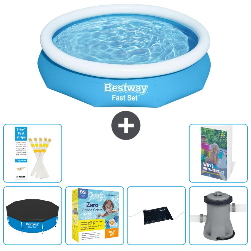 BESTWAY Basen Fast Set Okrągły - 305x66 cm - 7-częściowy S60