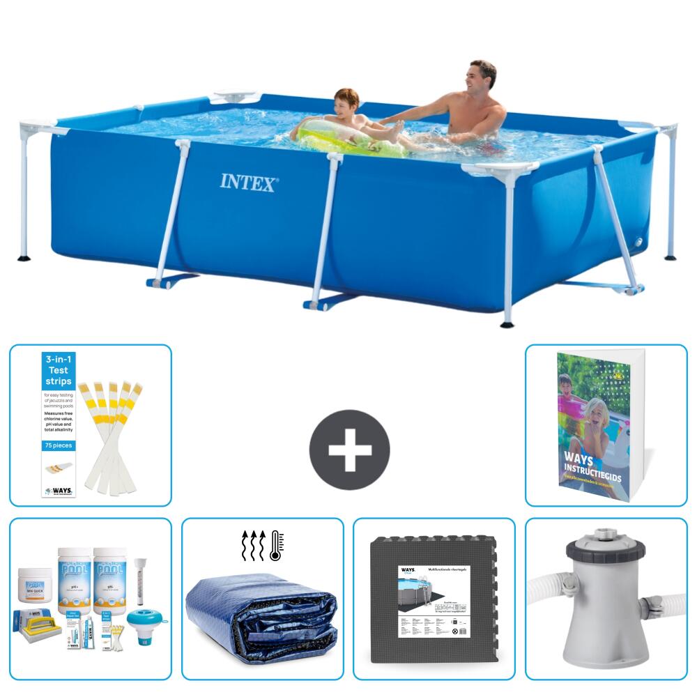 INTEX Basen ze stelażem Prostokątny - 260x160x65 cm - 7-częściowy S59