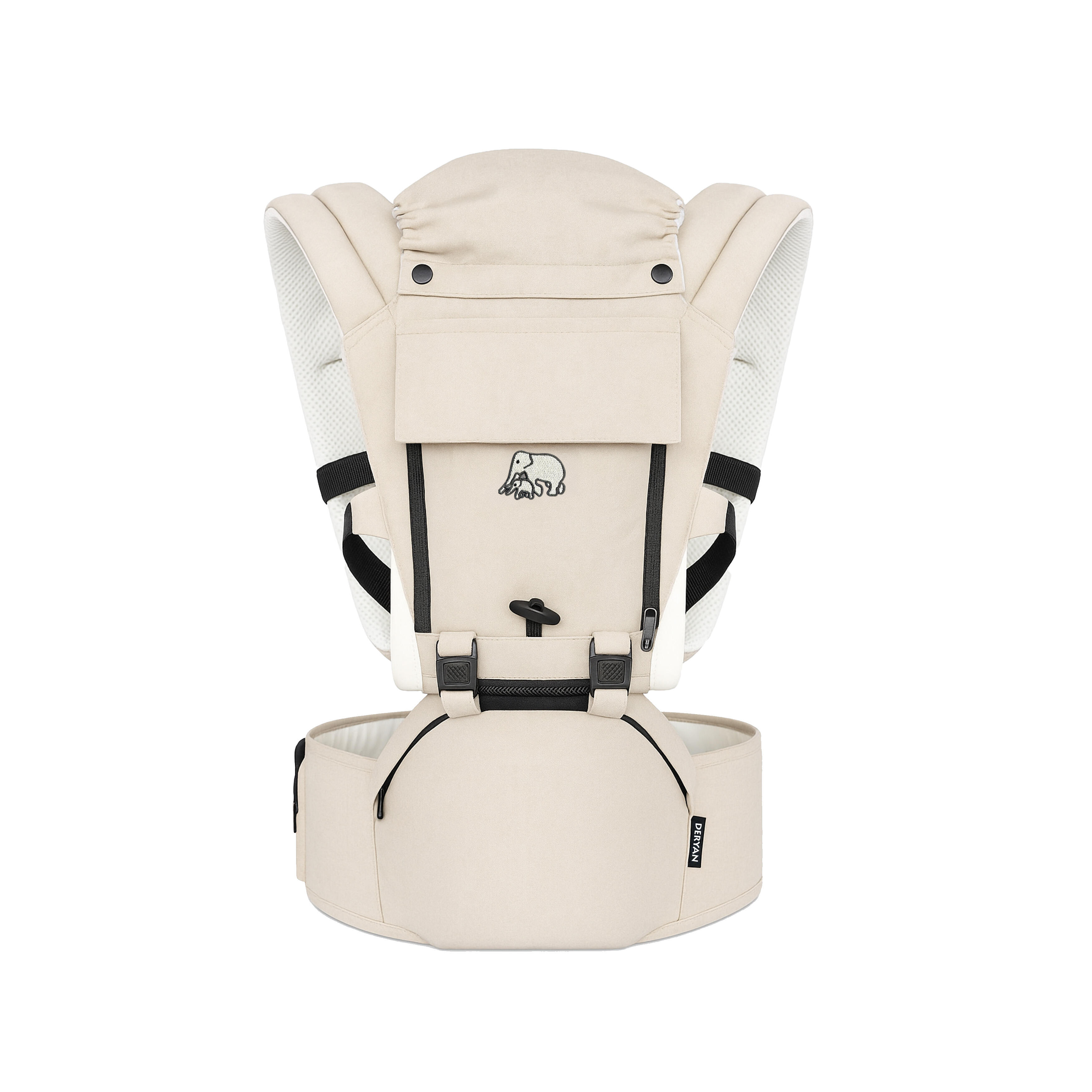 Deryan Nosidełko Pack Luxe - Ergonomiczne + Kieszenie - Piaskowy