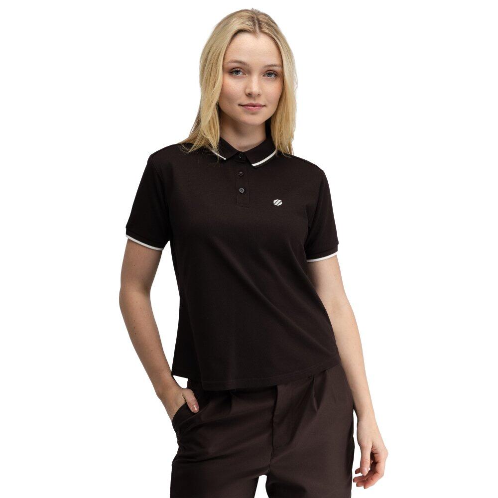 Damska golfowa koszulka polo pique Siroko Valderrama-W Dark Brown