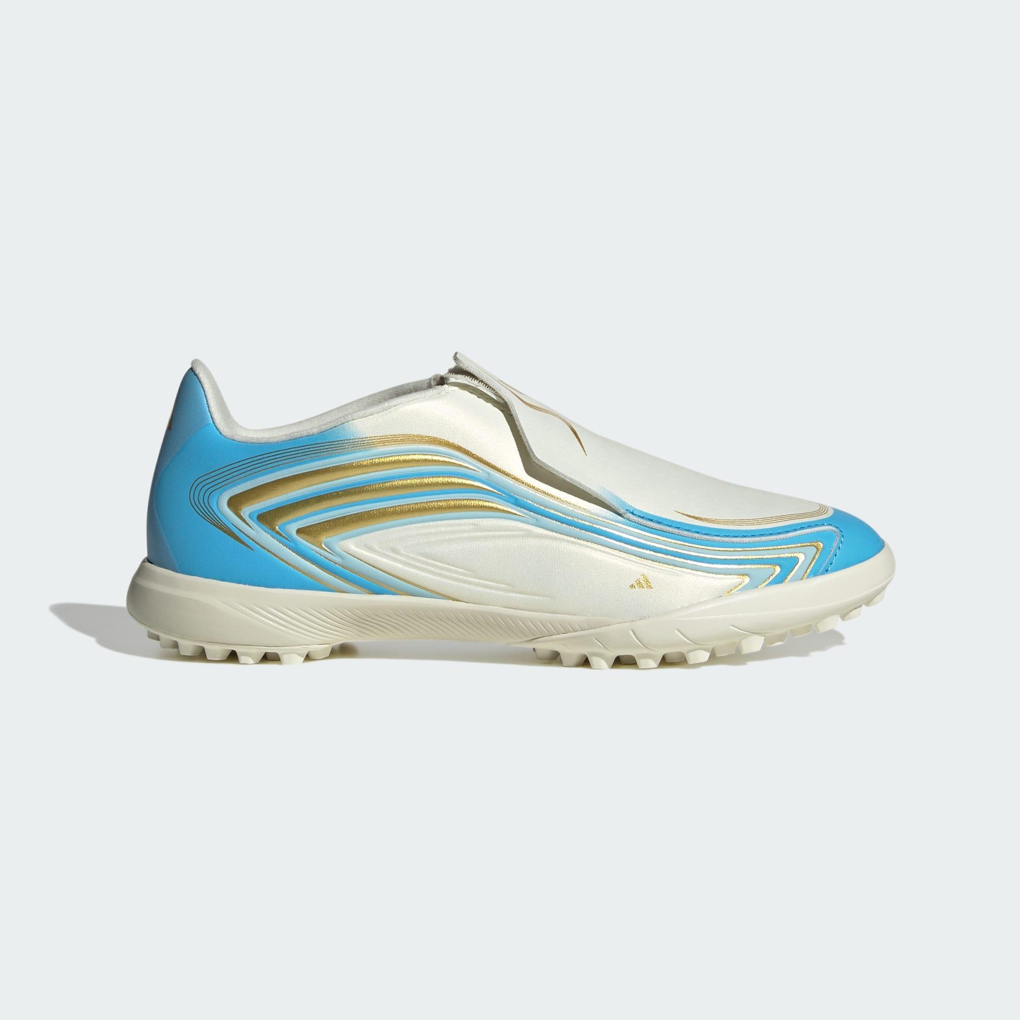 Dziecięce buty piłkarskie F50 Messi League Laceless na sztuczną murawę