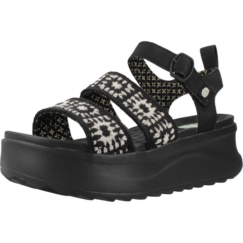 Sandały HEY DUDE DELRAY BUCKLE COTTAGE CROCHE Czarny