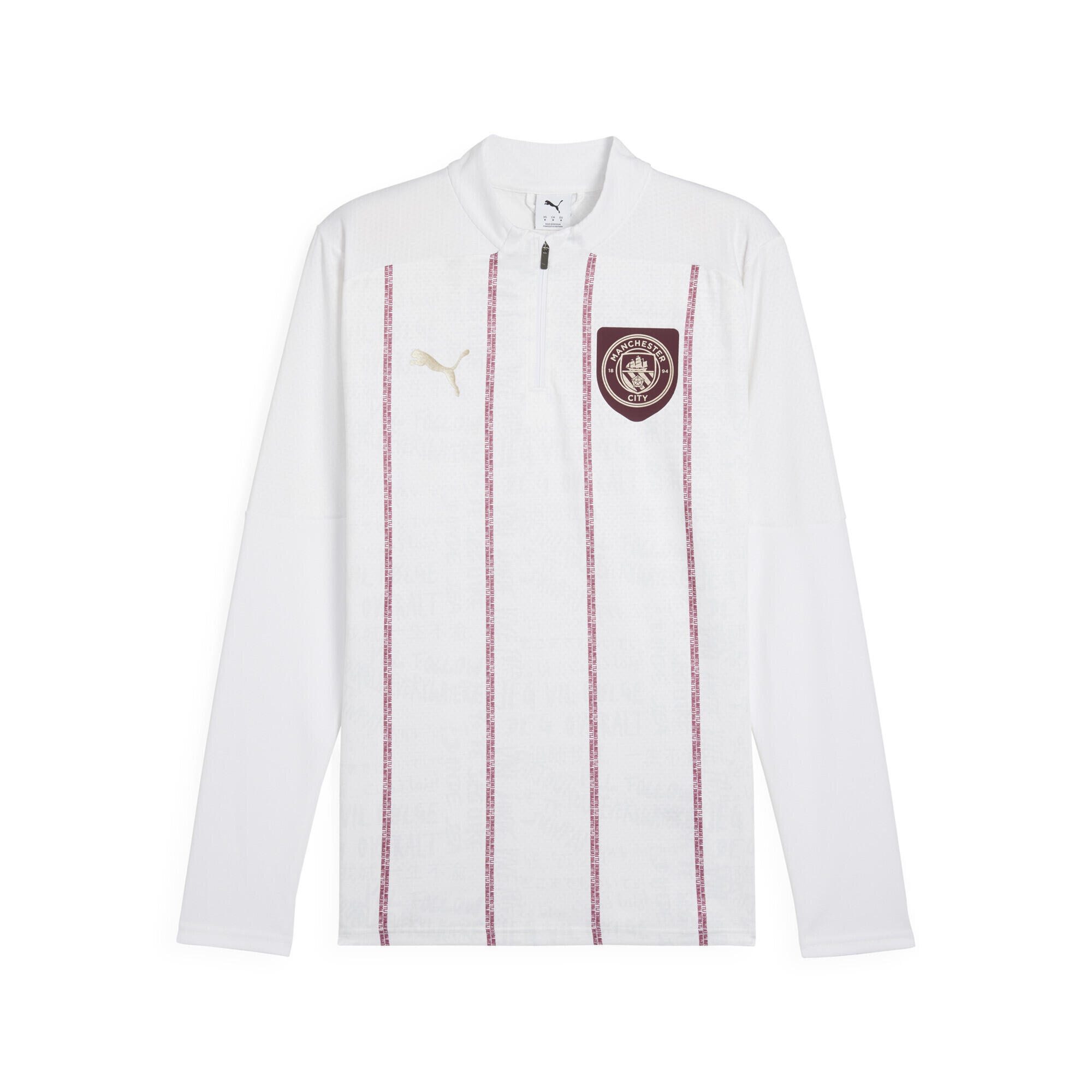 Męska bluza przedmeczowa z zamkiem 1/4 Manchester City PUMA