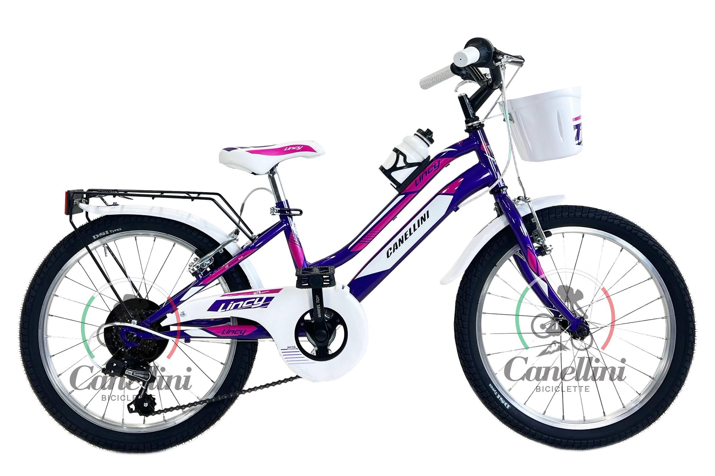 Rower Dziecięcy MTB Canellini LINCY 20 - Fioletowy/Fuksja