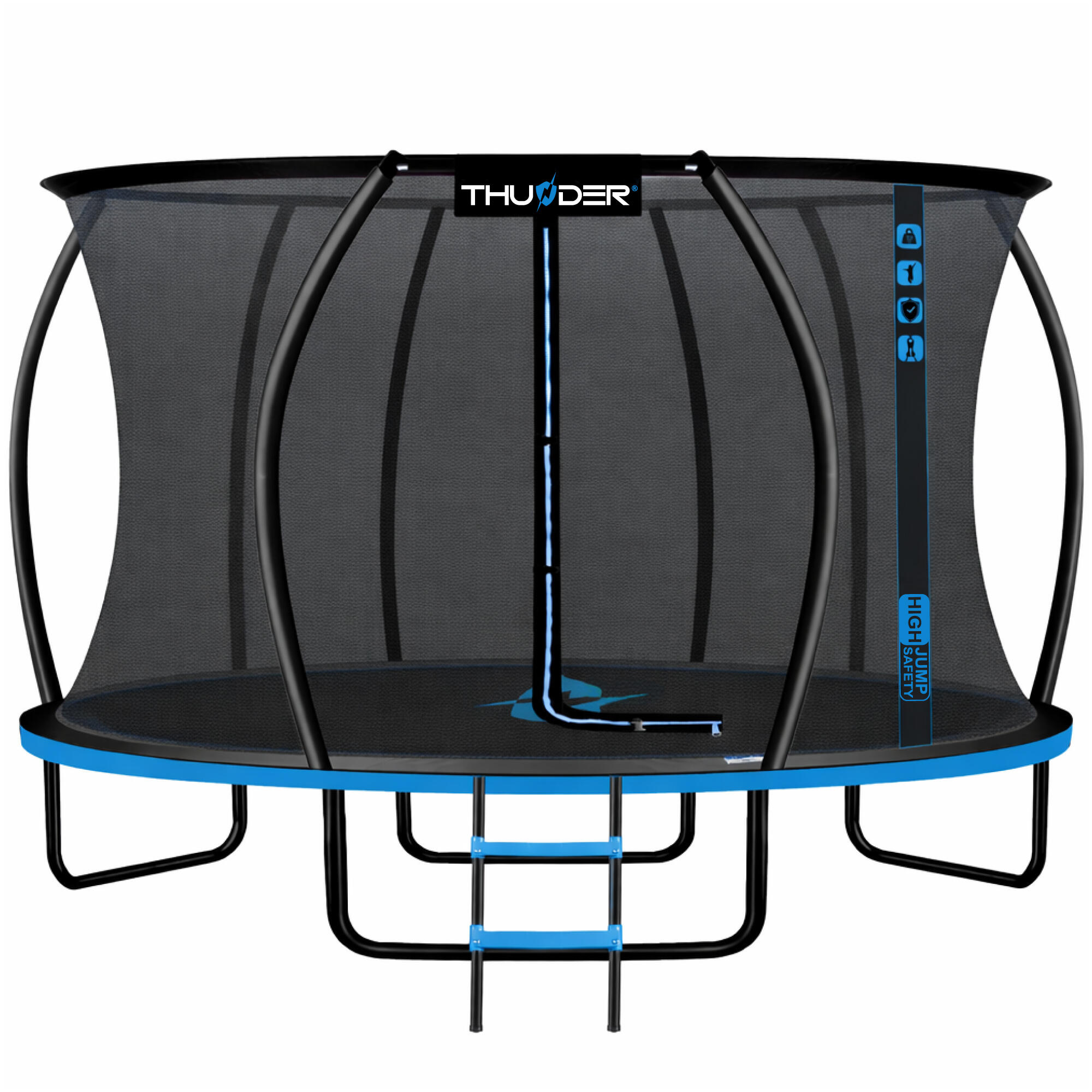 Trampolina ogrodowa dla dzieci z siatką THUNDER INSIDE-ULTRA 14ft 427cm