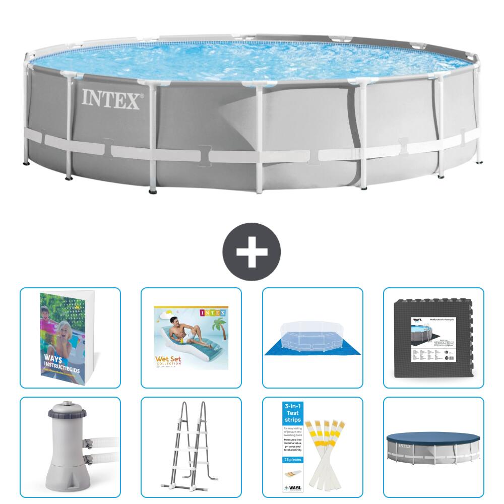INTEX Basen Prism Frame Okrągły - 427x107 cm - 9-częściowy S533