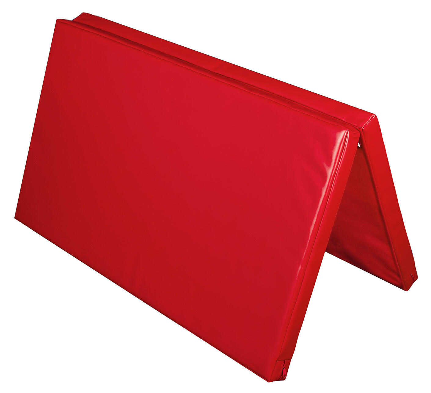 Materac dwuczęściowy z rzepami UNDERFIT 130 x 120 x 6 cm miękki czerwony