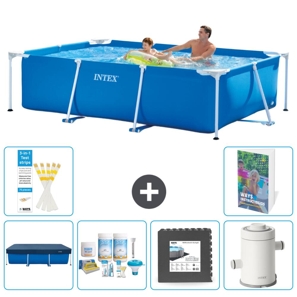 INTEX Basen ze stelażem Prostokątny - 260x160x65 cm - 7-częściowy S64