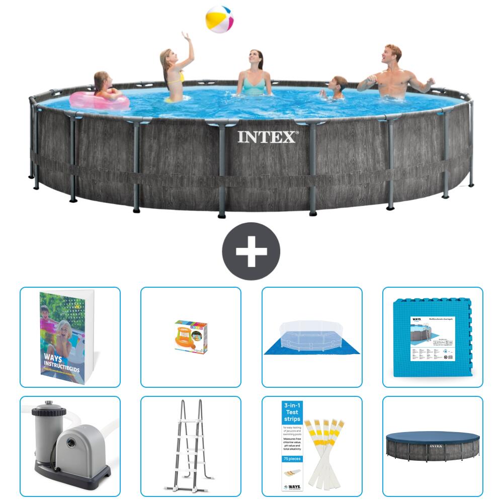 INTEX Basen Prism Frame Okrągły - 549x122 cm - 9-częściowy S570