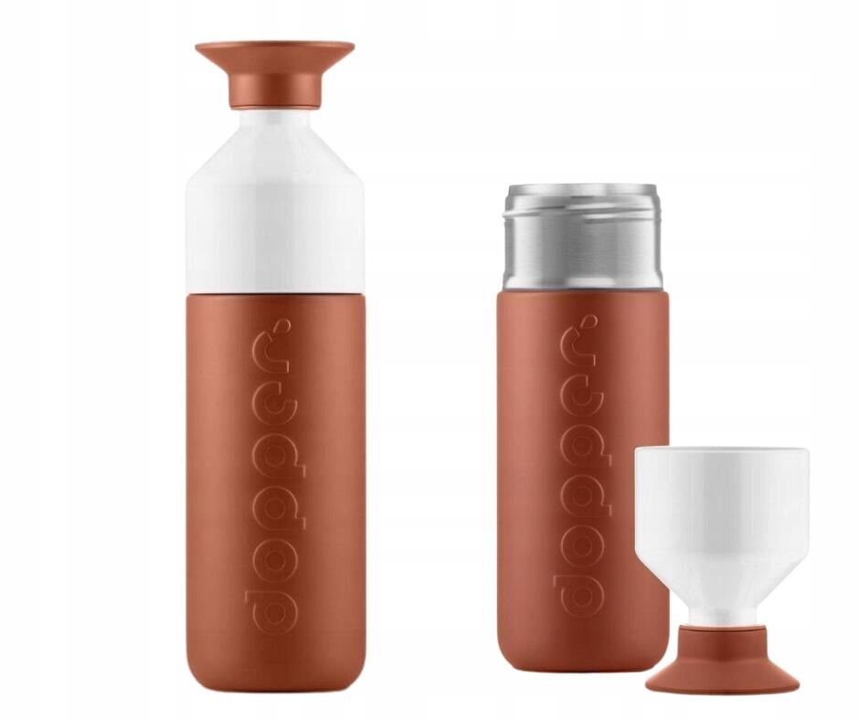 Butelka termiczna Dopper Terracotta 350 ml z kubkiem