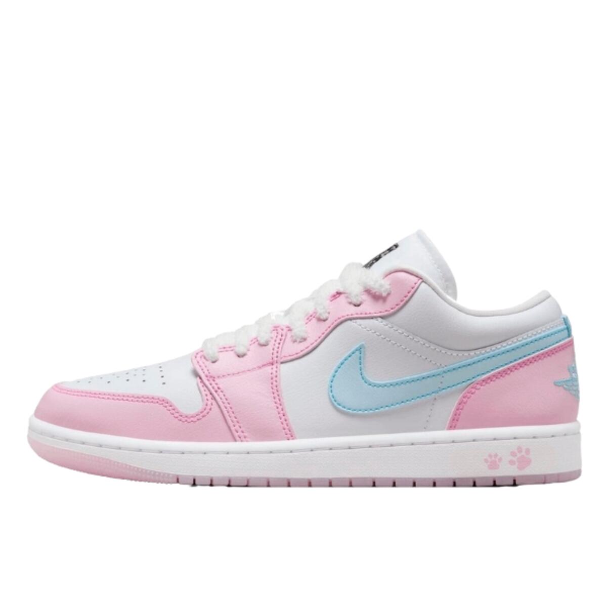 Buty do chodzenia dla dorosłych Air Jordan 1 Low SE Paw Print Pink Foam