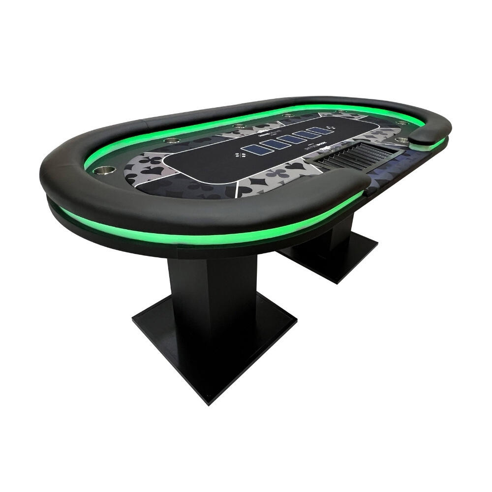 Stół do pokera FLUSH LED - dla 9 osób