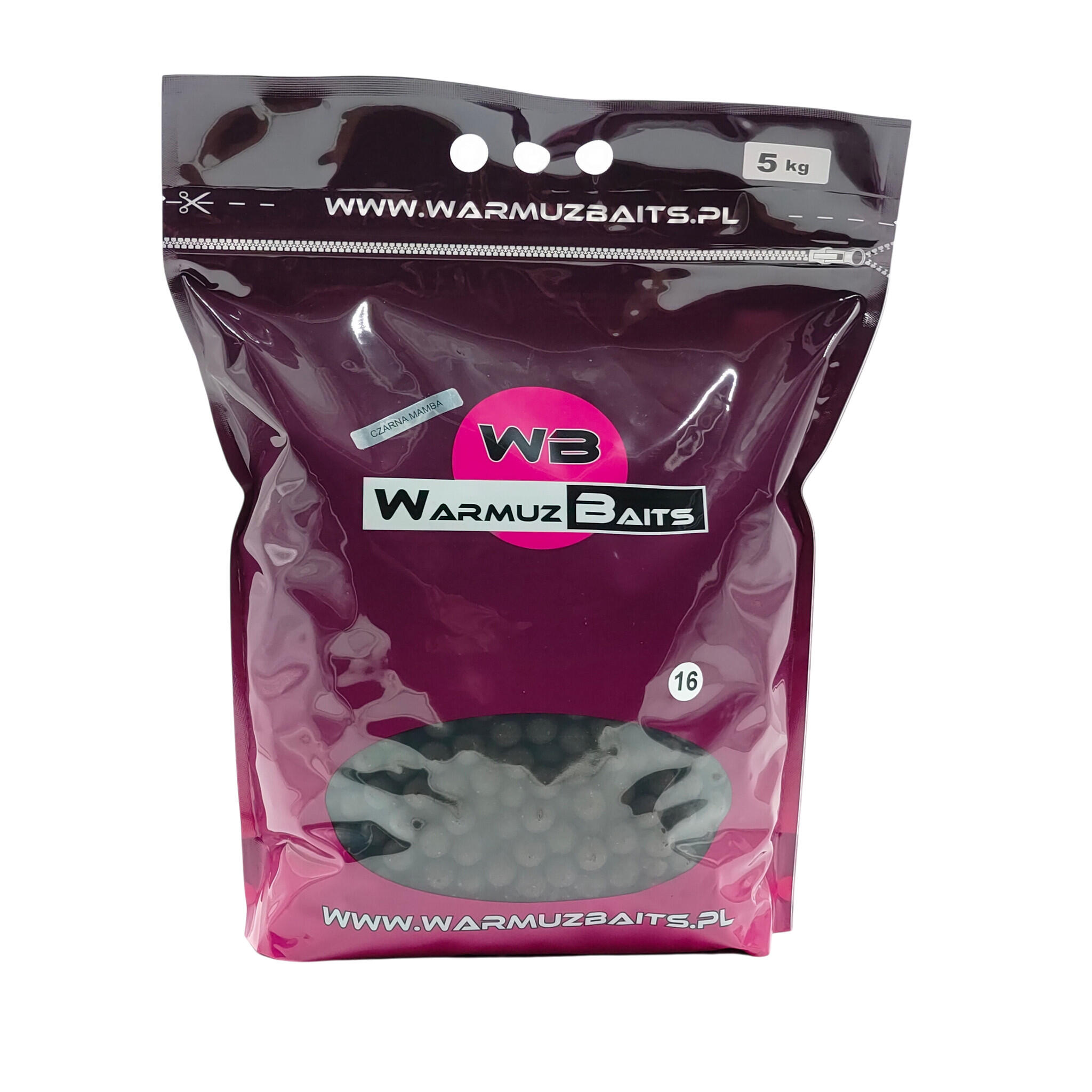 Kulki zanętowe 16mm Warmuz Baits Worek 5kg CZARNA MAMBA 5kg WOREK 16mm
