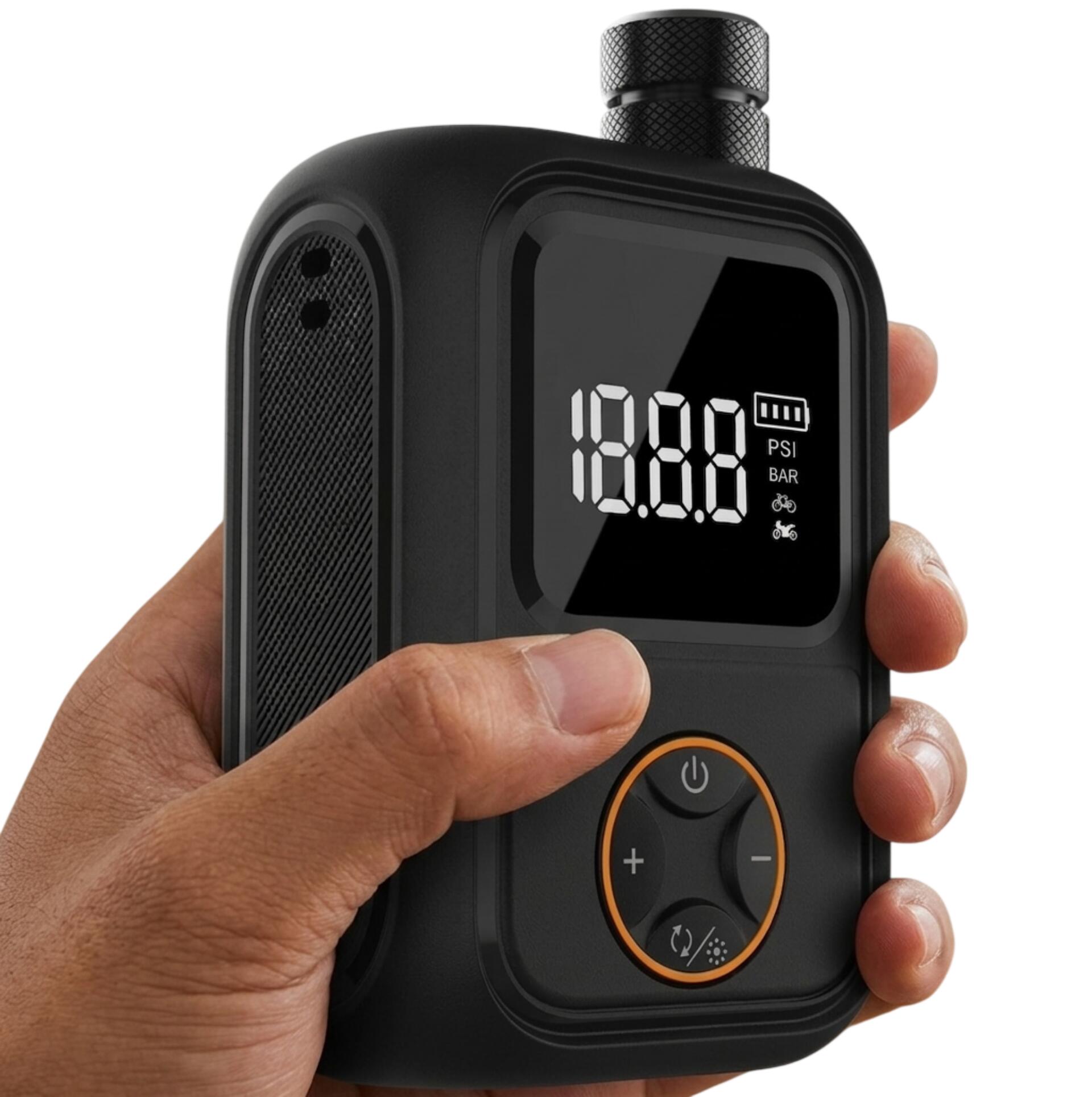 elektryczna pompka rowerowa 150 PSI cyfrowa auto stop USB-C