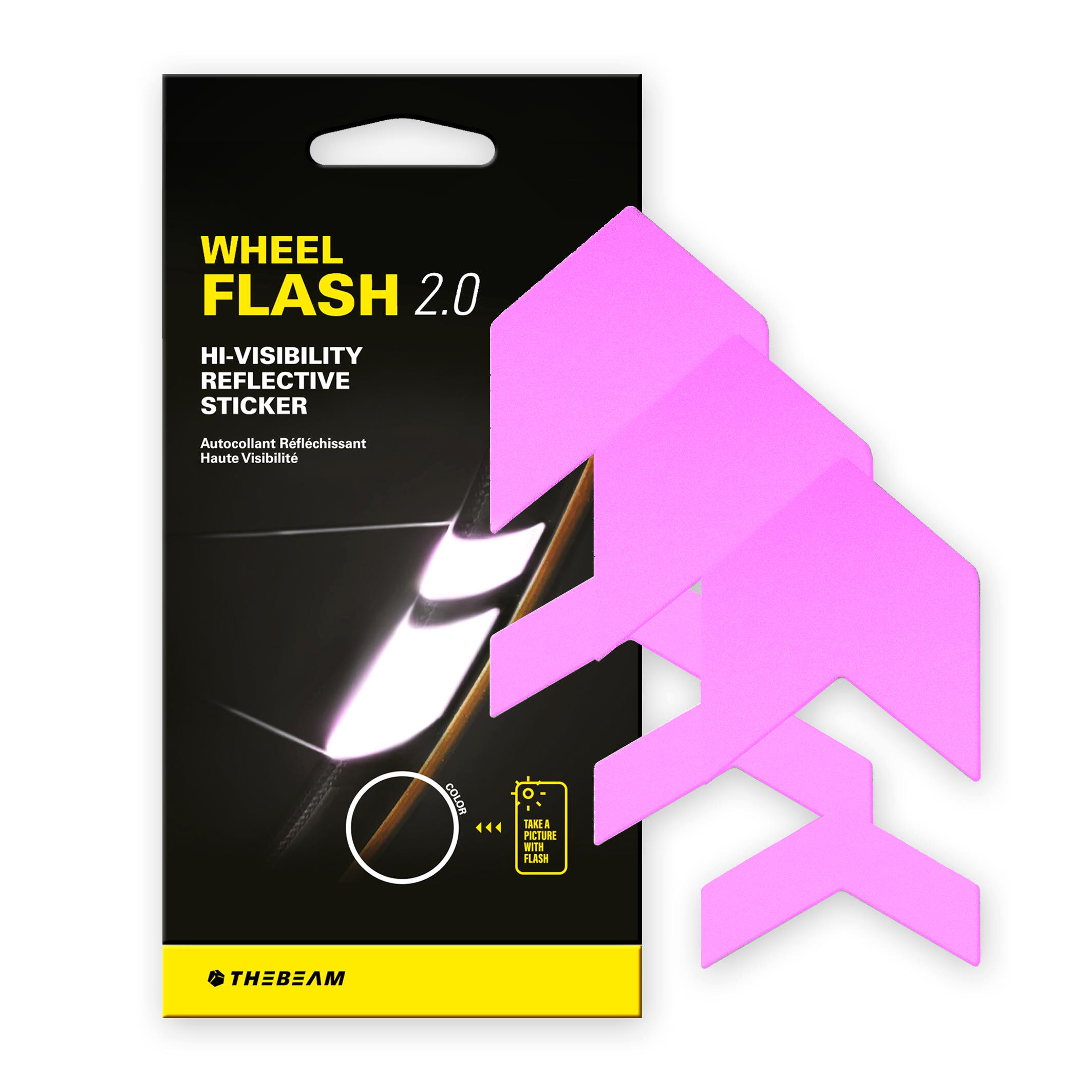 WHEEL FLASH 2.0 | Odblaski rowerowe zasilane ruchem – Różowe