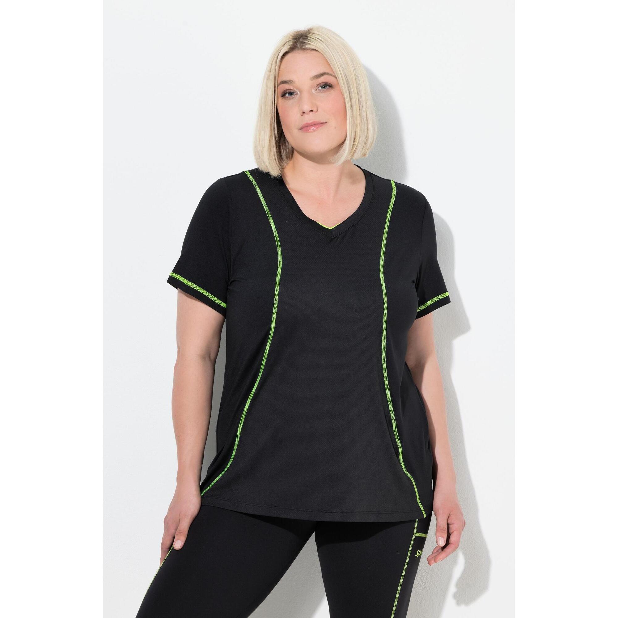 Damskie Bluzka funkcyjna odblask dekolt w szpic rękaw 1/2 z recyklingu