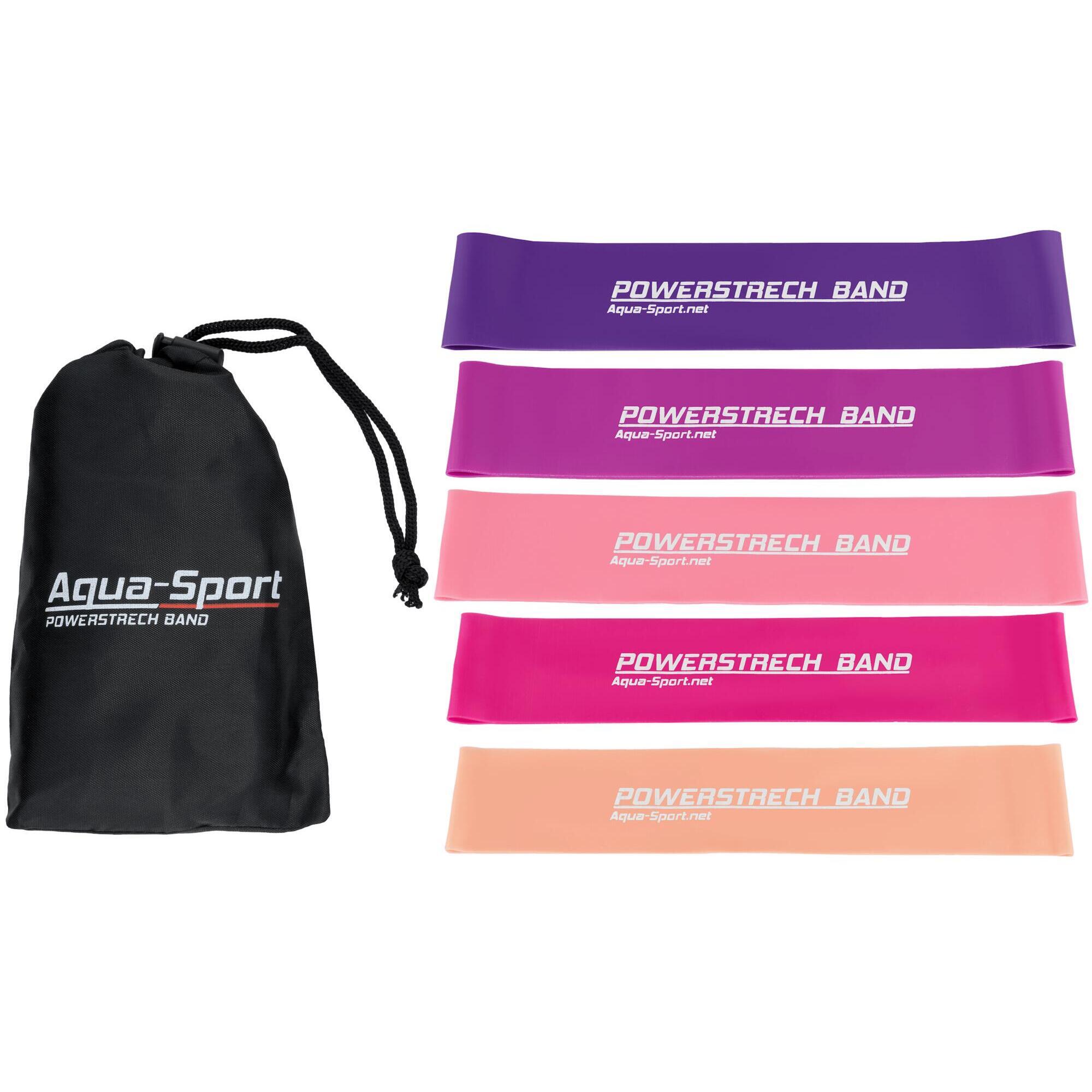 Zestaw 5 gum do ćwiczeń aqua-sport powerstrech mini band 0 5-20 kg