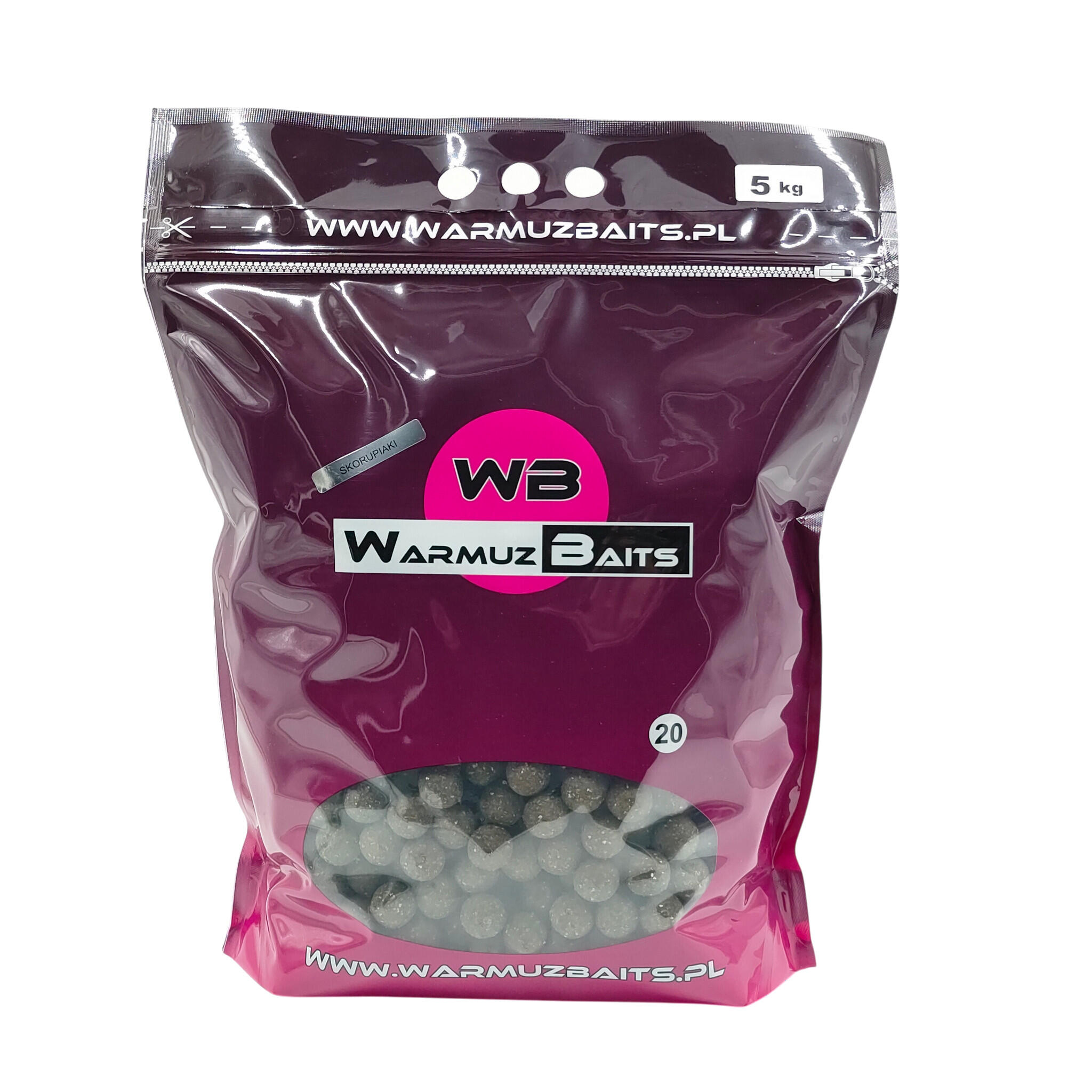 Kulki zanętowe 20mm Warmuz Baits Worek 5kg SKORUPIAKI