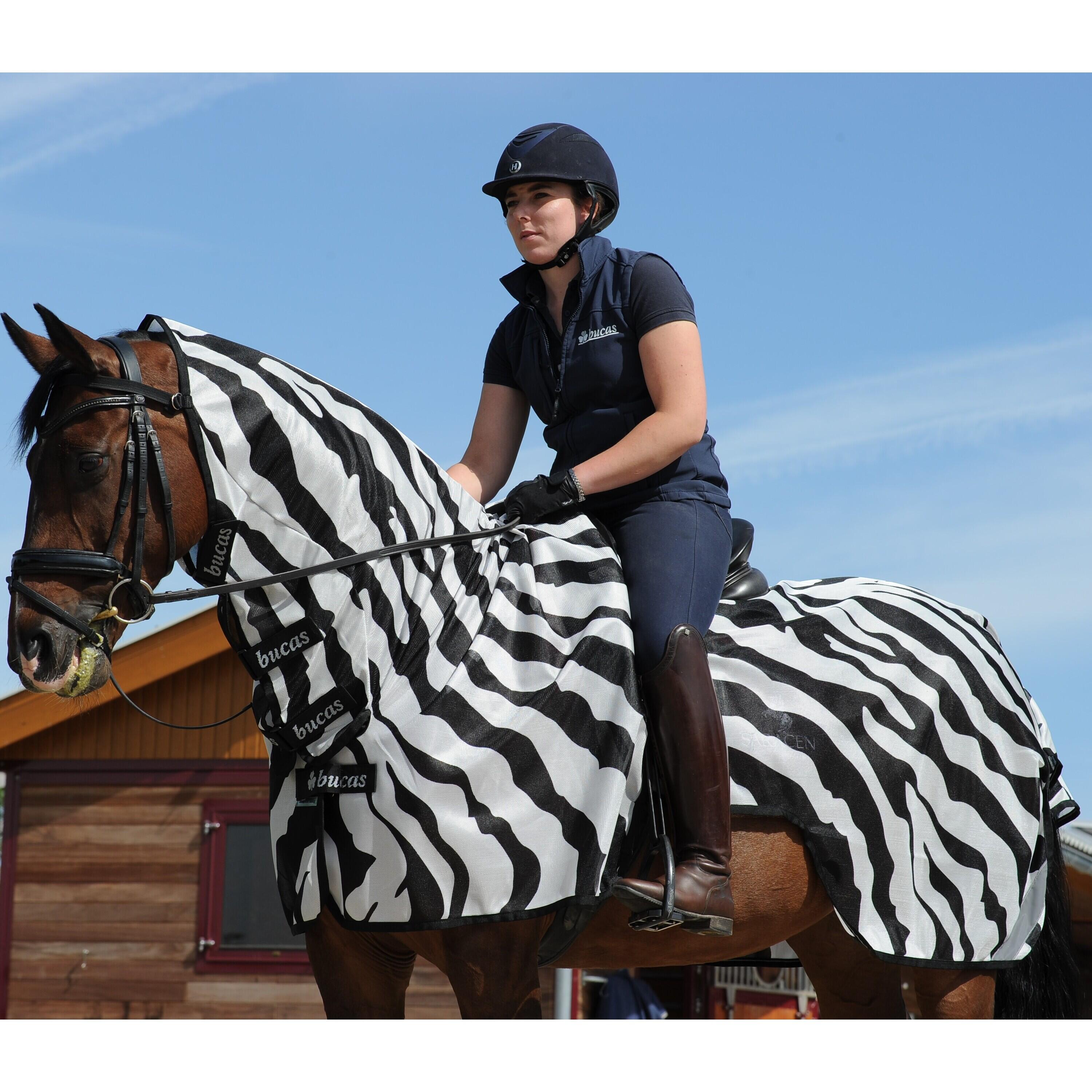 Derka przeciw muchom dla koni Bucas Buzz-Off Riding Zebra