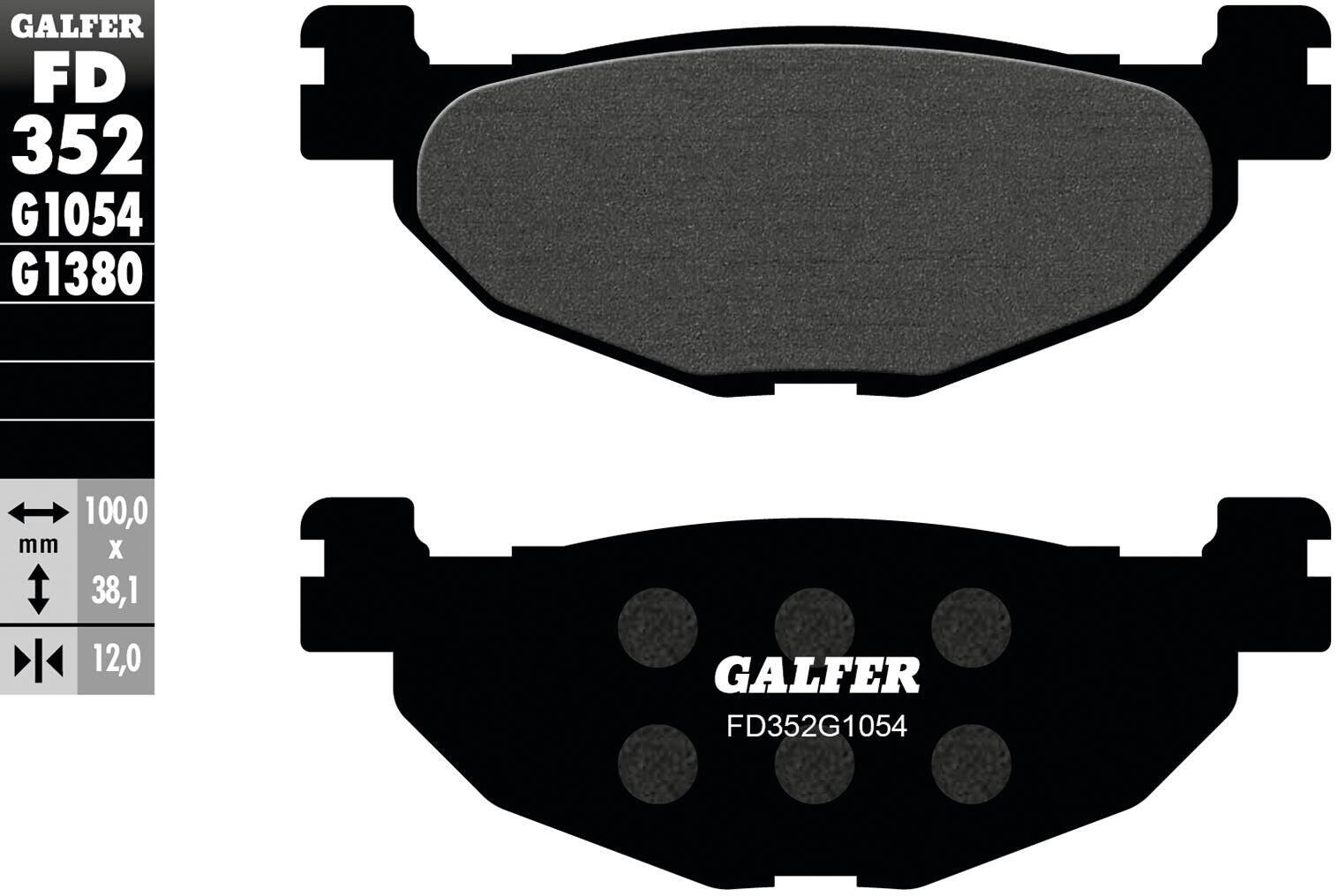 GALFER FD352 klocki hamulcowe (G1054) - półmetaliczne