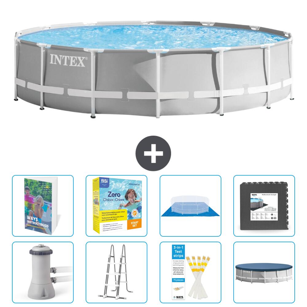 INTEX Basen Prism Frame Okrągły - 427x107 cm - 9-częściowy S607