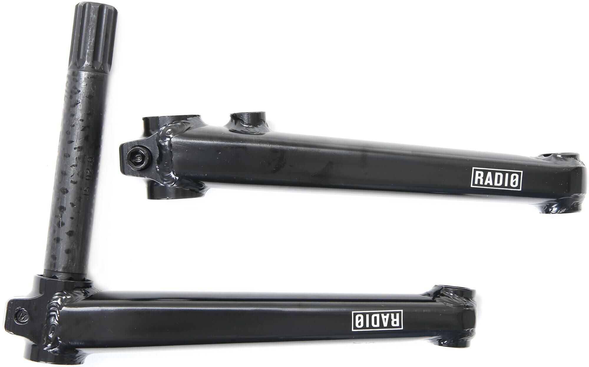 RADIO korba BMX 3-częściowa 175 mm z suportem, czarna