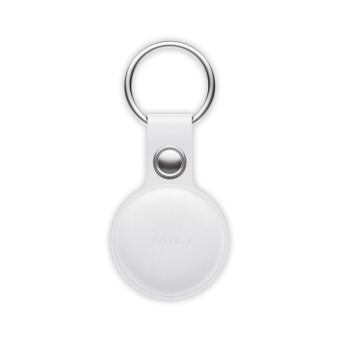 Lokalizator biały bluetooth x1 z białym etui z zawieszką dla iOS MILI MiTag