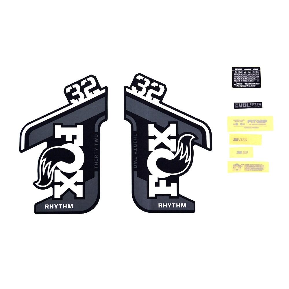 Zestaw naklejek transferowych Fox 2021, 32, Rhythm, Logo, Rhythm Fork
